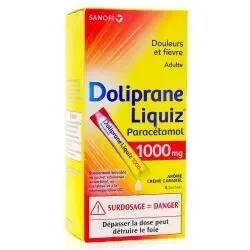Doliprane Liquiz 1000 mg, suspension buvable en sachet — boîte de 8