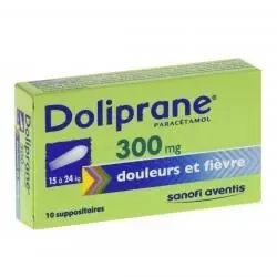 Doliprane 300 mg, suppositoire — boîte de 10