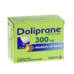 Doliprane 300 mg, poudre pour solution buvable en sachet-dose — boîte de 12