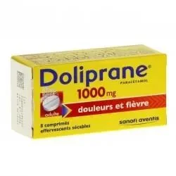 Doliprane 1000 mg, comprimé effervescent sécable — boîte de 8