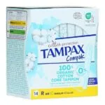 TAMPAX COMPAK COTTON Tampon périodique regulier B/14