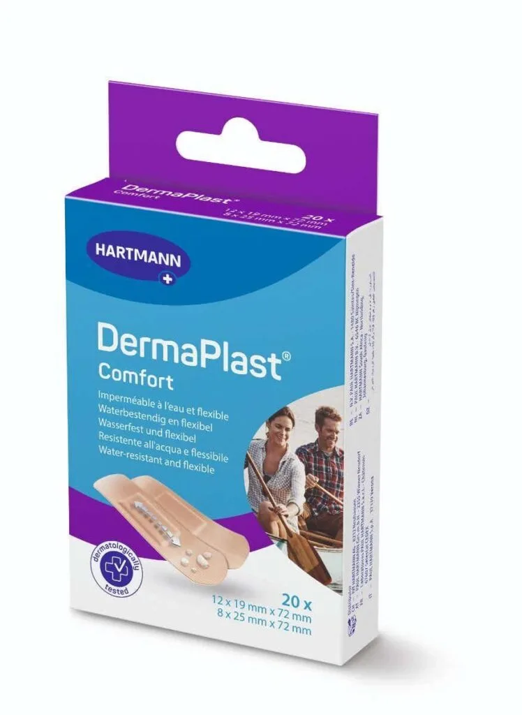Dermaplast comfort pansement adhesif predecoupe 2 tailles