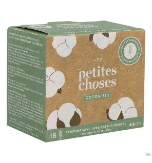 Les Petites Choses Tampon coton bio sans applicateur Normal — 18 unités