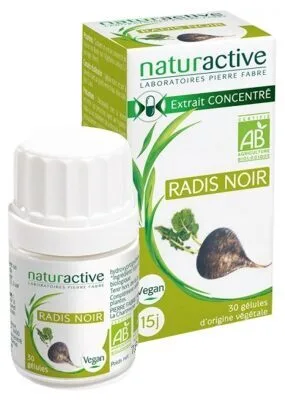 NATURACTIVE PHYTOTHERAPIE Radis noir bio Gél Pilulier/30
