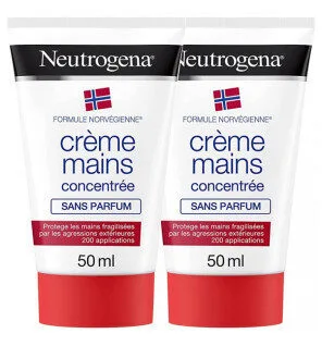 Neutrogena Crème mains concentrée sans parfum — lot de 2 x 50 ml