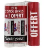 Neutrogena Sticks lèvres Nutrition — lot de 2 x 4,8 g + 1 offert