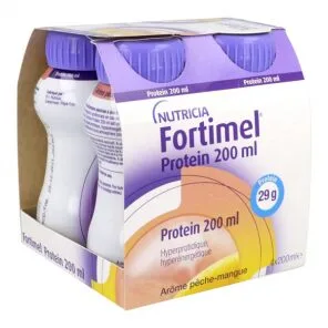 Fortimel Protein Pêche-Mangue — 4 bouteilles de 200 ml