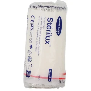 STERILUX bande crepe coton 10 cm x 4 m sous cellophane - code LPPR 6321260