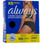 ALWAYS Culotte lavable pour les règles noire XS 34-36