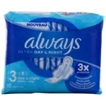 ALWAYS ULTRA Serviette périodique avec ailettes jour & nuit Paq/10